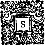 Ornamental initial letter woodcut